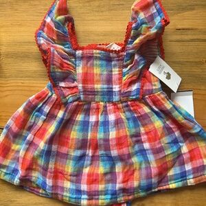 Tucker and Tate NWT Baby Girl Dress Set 6M Multi Color Plaid